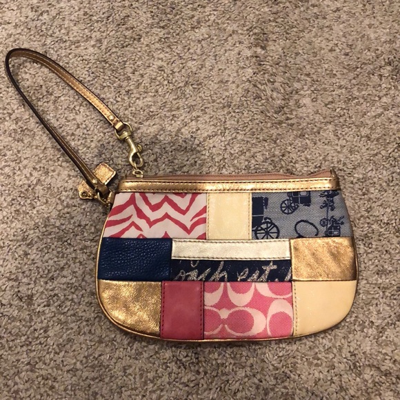 Coach Patchwork Wristlet - Picture 1 of 2